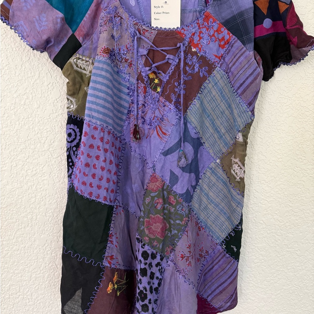 Advance Apparels Multicolor Patchwork Tunic - Picture 3 of 16